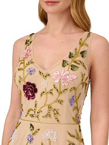 Adrianna Papell Beaded Ankle Length Wedding Dress