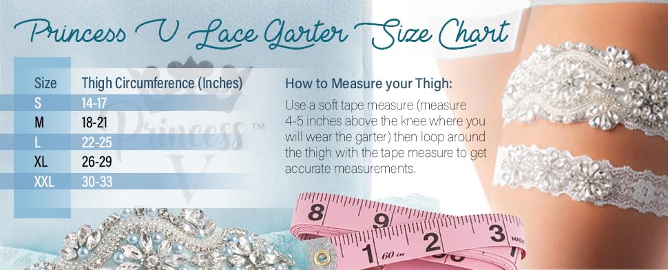 Elegant Stretch Lace Garter with Rhinestones and Pearls