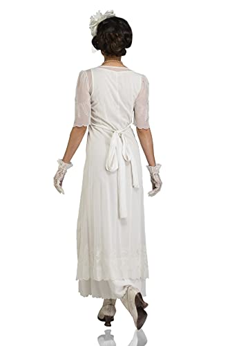 Nataya 1920s Titanic Wedding Party Dress in Ivory