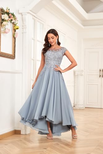 Ivory Lace Mother of The Bride Tea Length Dress