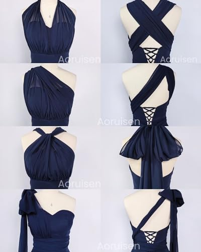 Champagne Convertible Chiffon Mother of the Bride Dress