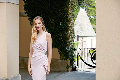 Blush Alex Evenings Women's Slimming Long Ruched Dress