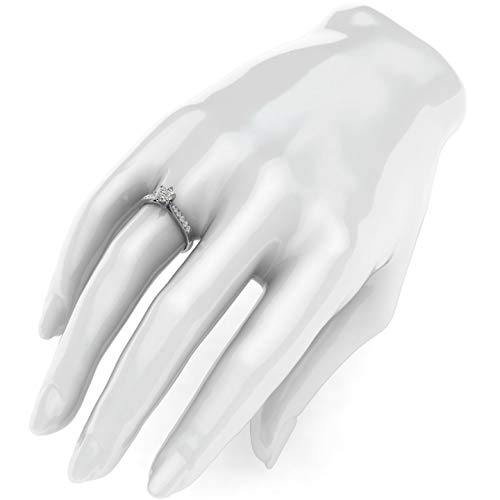 White gold 1.0 CT Moissanite Engagement Ring Promisena
