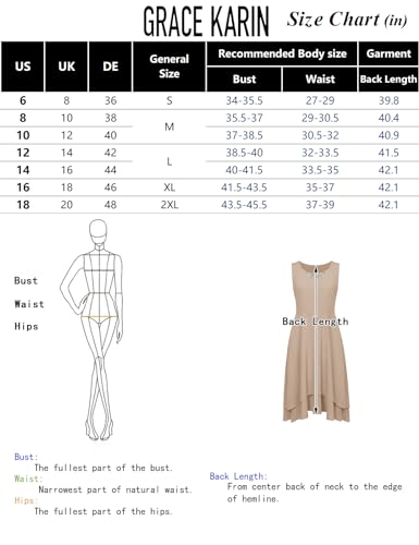 GRACE KARIN Sequin Chiffon Tea Length Wedding Dress