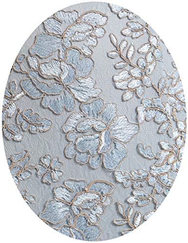 Light Blue Lace Sleeveless Dress with Shawl, Size 12