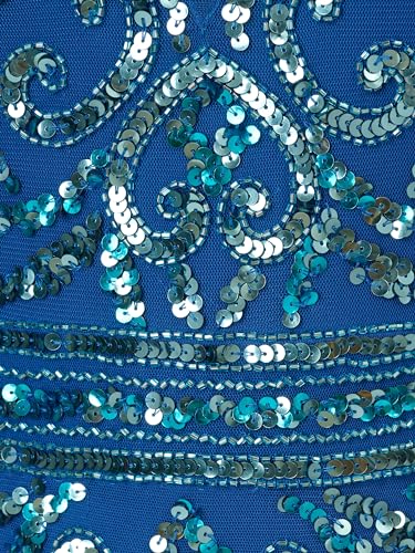 Adrianna Papell Blue Horizon Beaded Cap Sleeve Dress