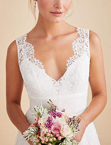 2024 Lace Beach Wedding Dress Ivory A-Line Boho