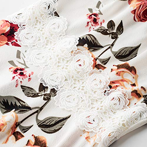 HOMEYEE Women's Floral Embroidered Sleeveless A-Line Wedding Dress