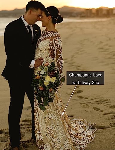 Rustic Lace Mermaid Wedding Dress - 2pc Set