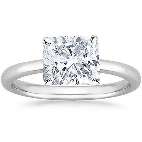 2 Carat Cushion Cut Solitaire Diamond Engagement Ring