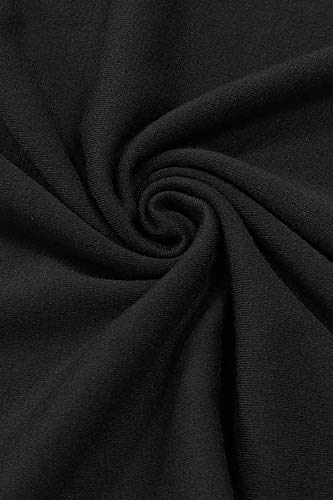 Liyinxi 50s Short Sleeves Black Wedding Pencil Dress