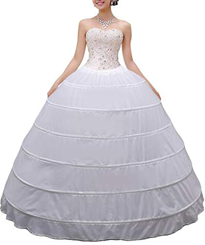 6 Hoop A-line Petticoat for Wedding Bridal Gown