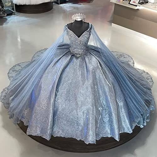 Queen Princess Designer Ball Gowns with Gold Lace