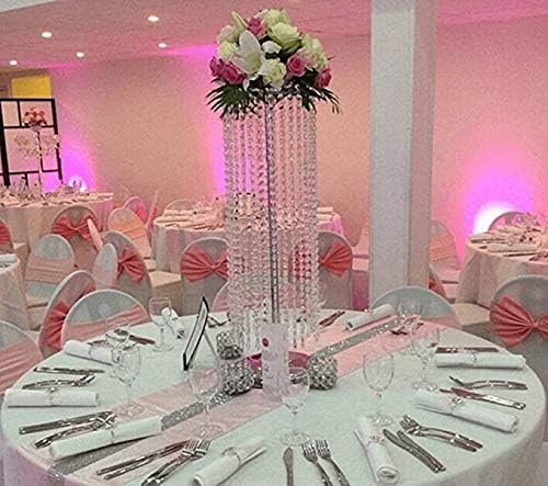 Wedding Flower Chandelier Stand Set with Acrylic Beads