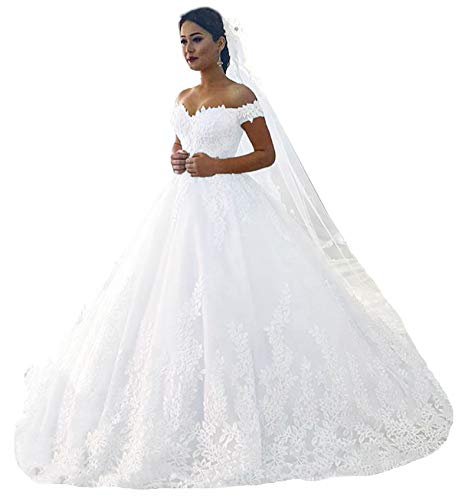 2024 Ball Gowns Lace White Wedding Dress for Bride