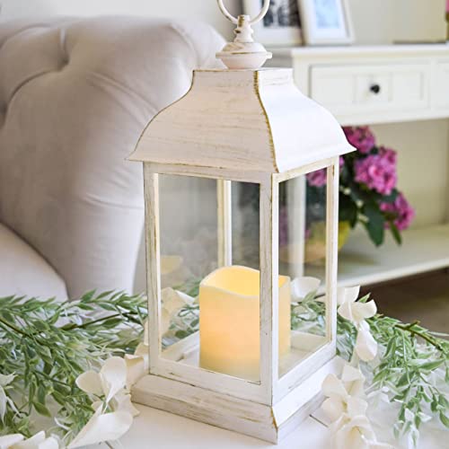 Kate Aspen White Vintage Rustic Lanterns - Wedding Decor