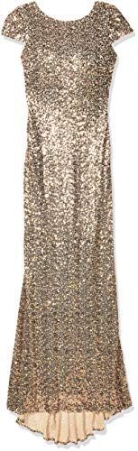 Gold Sequin Classic Gown by Badgley Mischka, Size 12