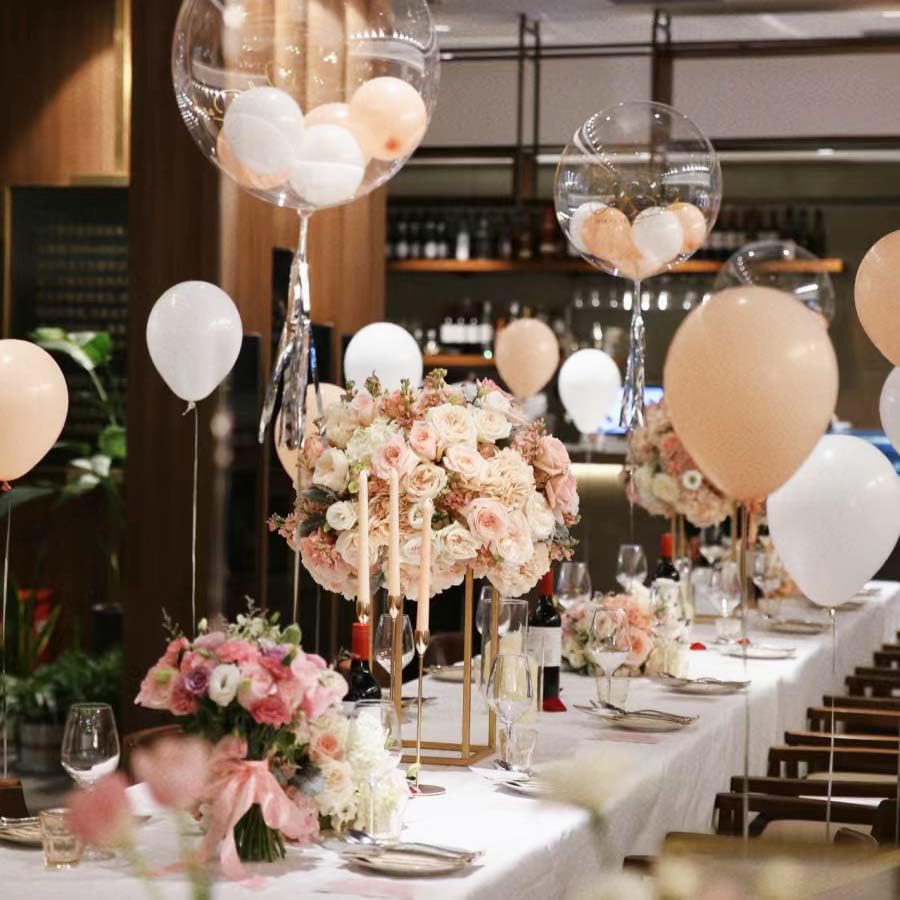 Gold Metal Column Flower Stands - Set of 10