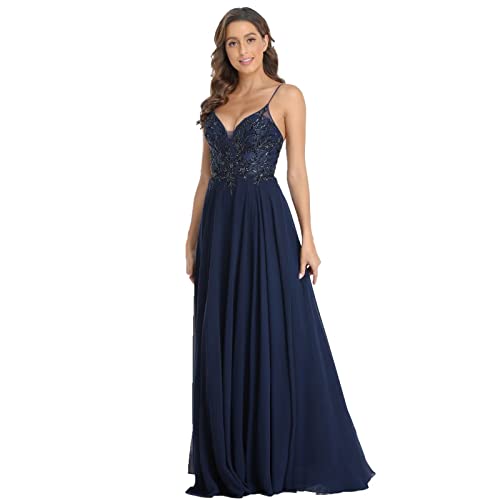 White Chiffon Lace Bridesmaid Gown Size 10 A-line