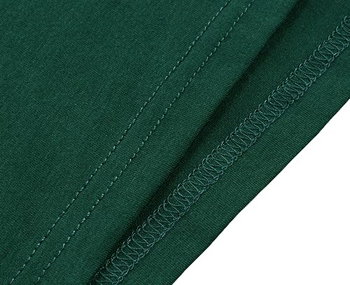 Dark Green V-Neck Sheath Wrap Dress for Women