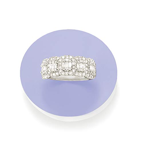 1.00 ct t.w. Diamond Ring, Silver, Size 7