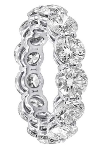 5 ct Round Cut Diamond Eternity Wedding Band