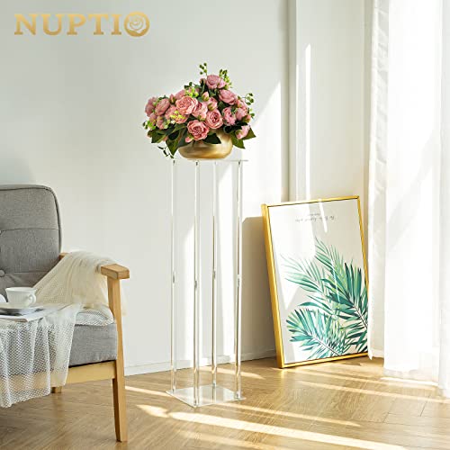 Elegant Wedding Centerpieces Acrylic Vases - Set of 10