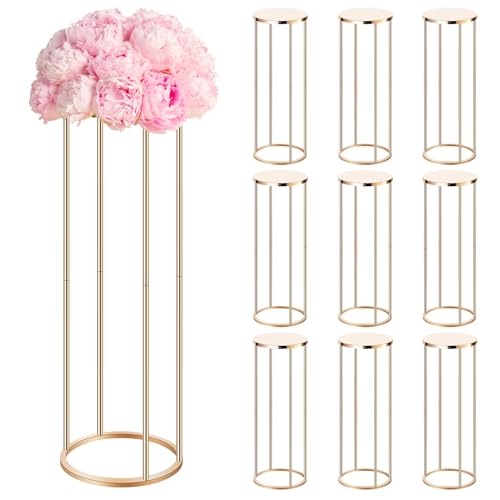 Gold Flower Stand Centerpieces for Wedding Tables