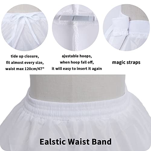 6 Hoop A-line Petticoat for Wedding Bridal Gown