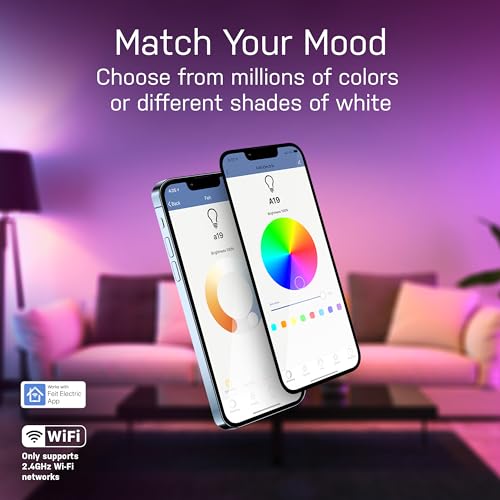 Smart RGBW Light Bulbs, Works with Alexa & Google