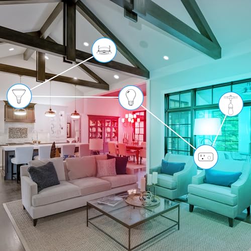 Smart RGBW Light Bulbs, Works with Alexa & Google