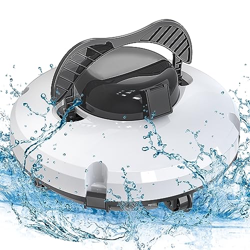 2024 Upgrade Robot Pool Vacuum for above Ground Pool, Cordless Robotic Pool Cleaner Dual Motors, 120 Mins Runtime, Auto-Dock, Automatic Pool Vacuum Cleaner for In-Ground Flat Pools Up to 1000 Sq.Ft