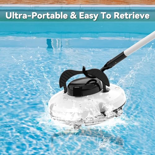 2024 Upgrade Robot Pool Vacuum for above Ground Pool, Cordless Robotic Pool Cleaner Dual Motors, 120 Mins Runtime, Auto-Dock, Automatic Pool Vacuum Cleaner for In-Ground Flat Pools Up to 1000 Sq.Ft