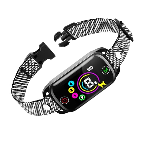 2024Release Dog Bark Collar, Coolait Bark Collar for Large Small Medium Dogs,Rechargeable Anti Bark Collars Smart Shock Barking Collar with 8 Adjustable Sensitivity & 4 Stopping Barking Training Modes