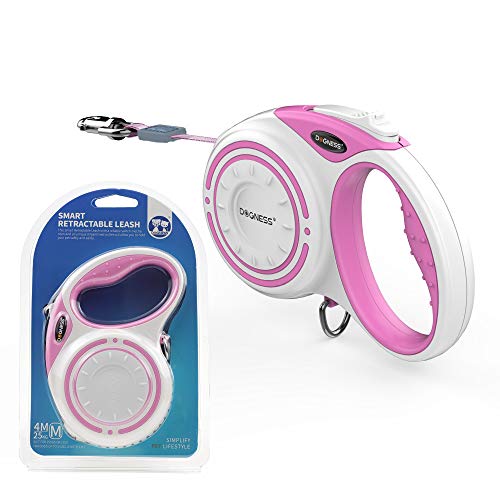 DOGNESS Retractable Leash - 6M, Romantic Pink - Retractable Leash Only