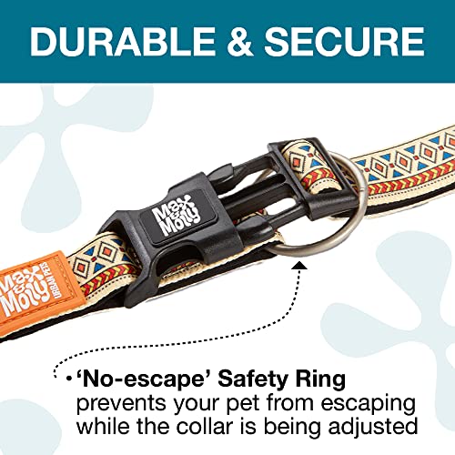 Max & Molly Soft Padded Neoprene Dog Collar w/Smart ID Gotcha! QR Pet Safety Tag, Durable, Waterproof, Anti-Stink, Machine Washable Collar for Dogs, Mosaic, L