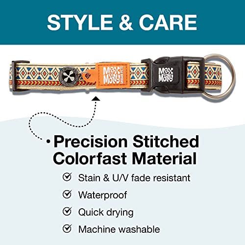 Max & Molly Soft Padded Neoprene Dog Collar w/Smart ID Gotcha! QR Pet Safety Tag, Durable, Waterproof, Anti-Stink, Machine Washable Collar for Dogs, Mosaic, L