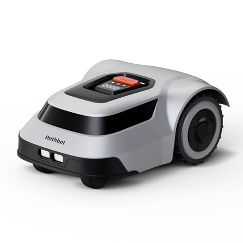 ANTHBOT Robot Lawn Mower w/Stable Boundary Wire - Automatic Robotic Grass Cutter Machine Lawnmower, Auto Mapping & Charging for 1/4 Acre Lawn, Smart U-Shape Path Efficient Cutting, IPX6 Waterproof