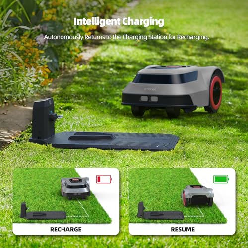 SMONET Robot Lawn Mower Robotic: Automatic Robot Lawn Mower with Smart APP Control, Automatic Charging, Path Planning, Collision Avoidance, Breakpoint Detection - Covers up to 1/4 Acre (10890 sq ft)