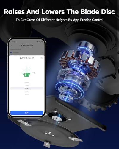 ANTHBOT Robot Lawn Mower w/Stable Boundary Wire - Automatic Robotic Grass Cutter Machine Lawnmower, Auto Mapping & Charging for 1/4 Acre Lawn, Smart U-Shape Path Efficient Cutting, IPX6 Waterproof