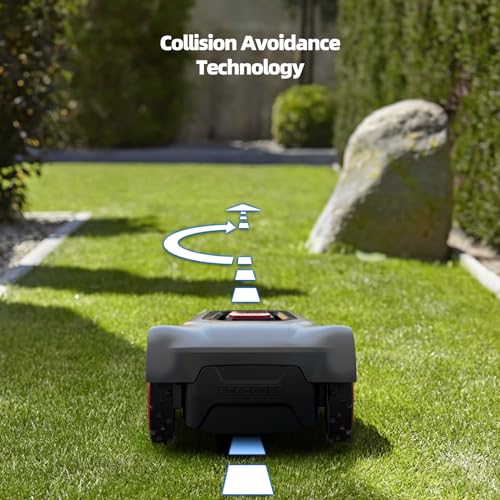 SMONET Robot Lawn Mower Robotic: Automatic Robot Lawn Mower with Smart APP Control, Automatic Charging, Path Planning, Collision Avoidance, Breakpoint Detection - Covers up to 1/4 Acre (10890 sq ft)