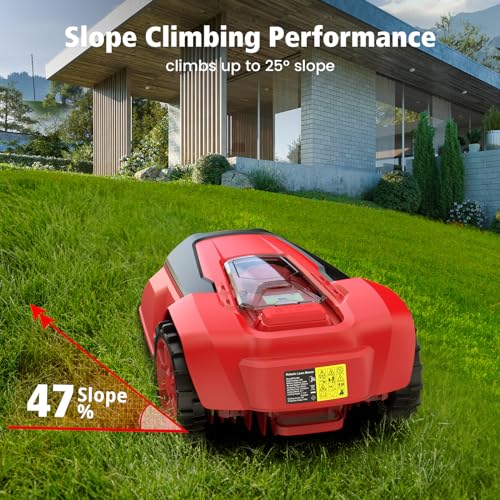 PowerSmart 20V Robot Lawn Mower - Covers 1/4 Acre / 10,890 Sq.Ft with Smart APP Control - PDL08A(Battery & Charger Included)