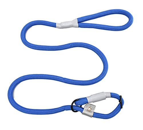 Cesar Millan Slip Lead Leash™ - 2-in-1 Slip Collar Dog Training Lead & Collar | Heavy Duty Durable Weatherproof Rope Leash, No Pull Training | length 4ft diameter 1/2” (Large, Blue)