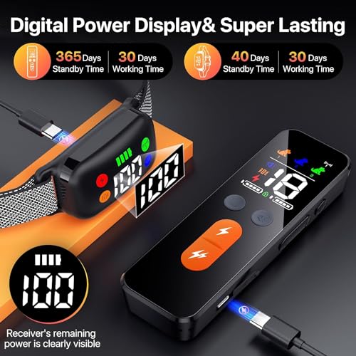 Dog Shock Collar, Dog Training Collar with Remote, Rechargeable e Collar for Dogs Training with 4 Training Modes, IP68 Waterproof Shock Collar for Large Medium Dogs (30~120lbs)