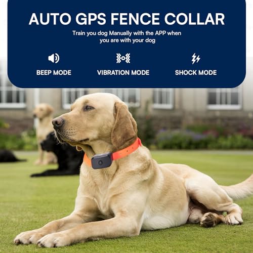 My Pet Command, 2 in 1 Wireless GPS Dog Shock Collar Fence/Dog Training Collar, No subscriptions, 4-Sided or Circular Fences, Smartphone APP, Utilizing Google Maps, Safe Reliable GPS Fence Position