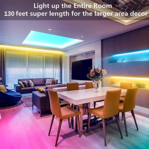 Tenmiro RGB Smart LED Strip Lights, 130ft
