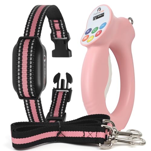 PaiPaitek Dog Shock Collar with Smart Training Leash, 1600ft Waterproof Electric Collar with 3 Training Options for Dogs Automatic Stop Pull and Remote Recall