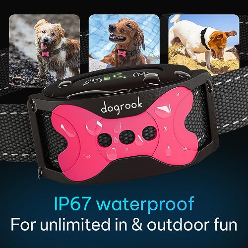 DogRook Rechargeable Dog Bark Collar - No Shock Dog Training Smart Collar - Beep & Vibration Stop Barking Dog Devices - No Bark Collar - Anti Bark Collar for Large Dog, Medium & Small - 12-110 lbs