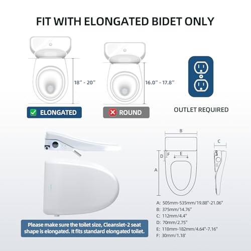 SmartWhale Electric Bidet Toilet Seat, Elongated Heated Toilet Seat with Instant Warm Water & Dryer, Smart Bidet Warmer, Feminine & Front Rear Wash, Wireless Remote, Self-Clean Nozzle, Slow Close Lid