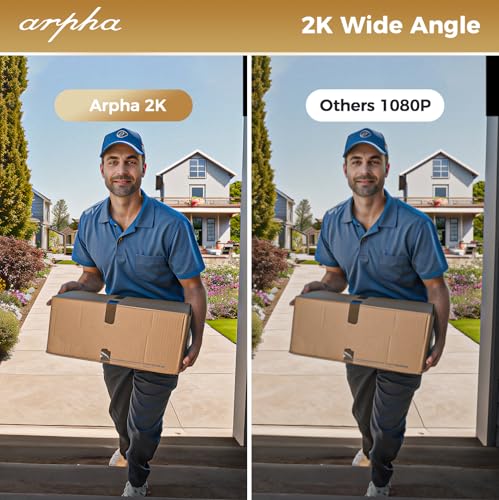 ARPHA Smart Door Lock with Video Camera - 6 in 1 Camera+Doorbell+Fingerprint Keyless Entry Door Lock, Wi-Fi Smart Locks for Front Door with 32GB SD Card, Electronic Digital Door Lock with Keypad